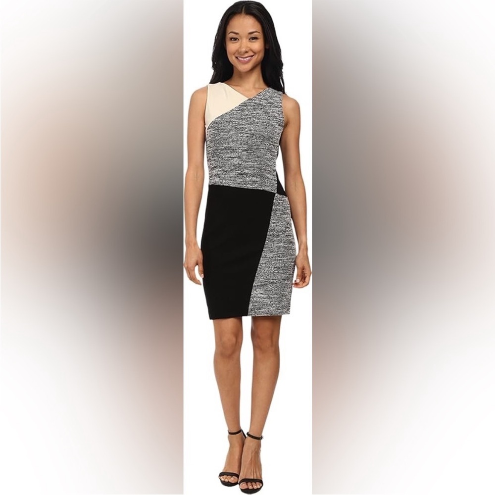 DKNYC Elegant Color Block Sleeveless Sheath Dress. 22W. NWT. $140!